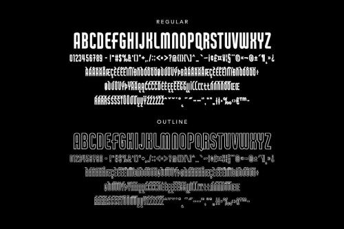 Elanor Display Sans Outline Typeface 3
