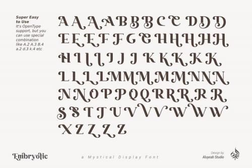 Embryotic Serif Display Font 16