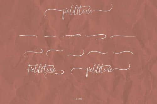 Fieldstone Calligraphy Font 8