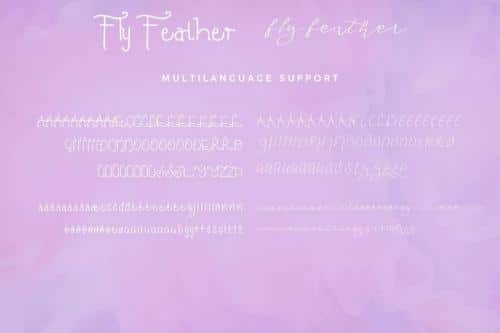 Fly Feather Font 4