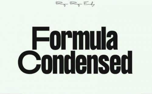 Formula Consensed Font Family 1