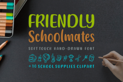 Friendly Schoolmates Font 1