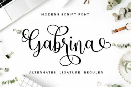 Gabrina Calligraphy Script Font 1