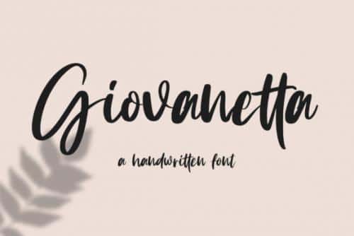 Giovanetta Bold Handwritten Font