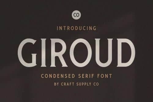 Giroud Condensed Serif Font