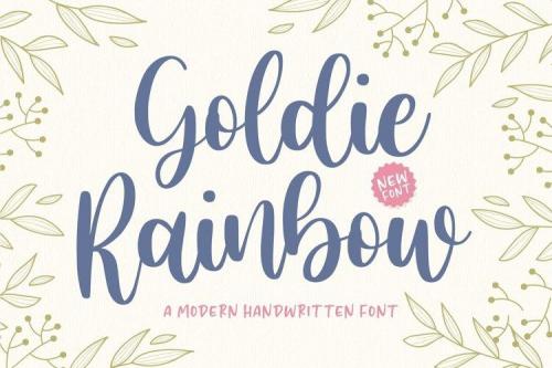 Goldie Rainbow Handwritten Font