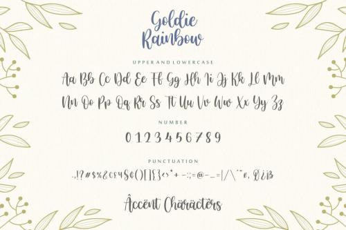 Goldie Rainbow Handwritten Font 5