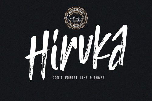 HIRUKA Handbrushed Font 1