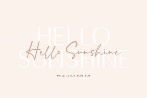 Hallo Schatz Font Duo 5