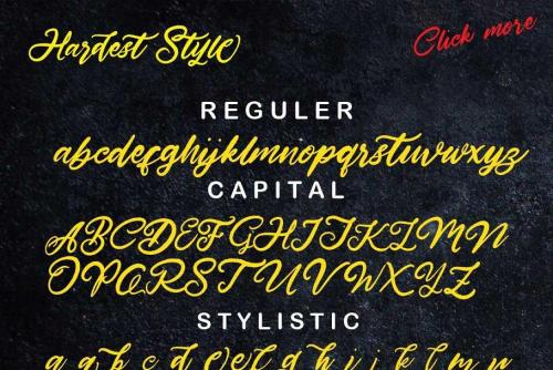 Hardest Stylistic Font Free 14