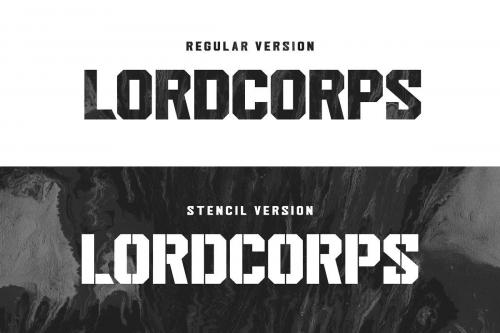 Headcorps  Lordcorps Display Military Font 15