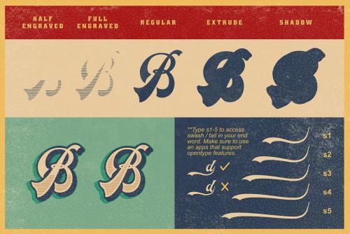 Headster Layered Font Family 6