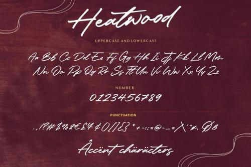 Heatwood Bold Signature Font 5