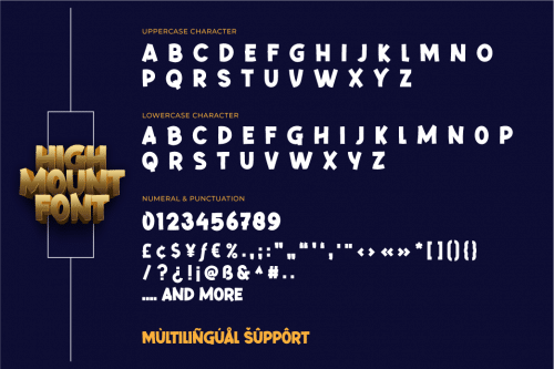 High Mount Display Font  1