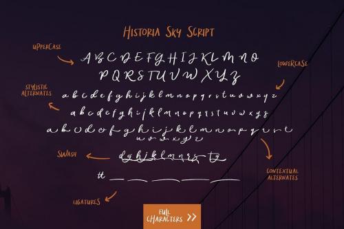 Historia Sky Script Font 8