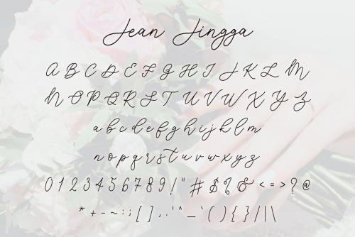 Jean Jingga Font 8