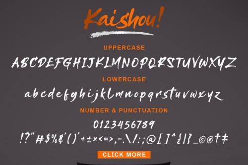 Kaishou! Brush Script Font 10