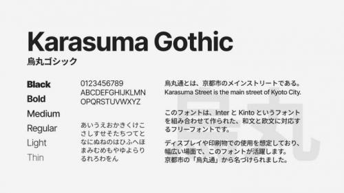 Karasuma Gothic Sans Serif Font  1