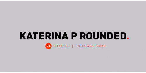 Katerina P Rounded Sans Serif Typeface 1