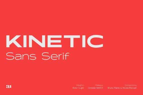 Kinetic Sans Serif Typeface 1