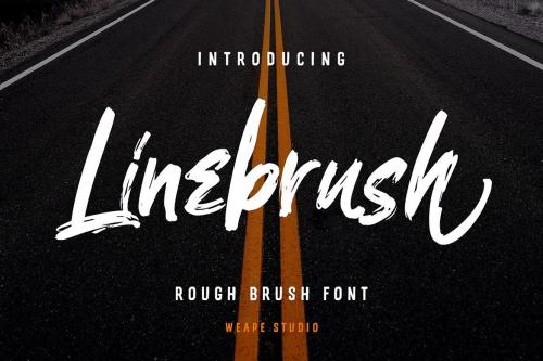 Linebrush Rough Brush Script Font