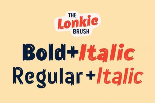 Lonkie Brush Font Family 4