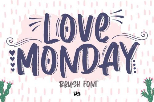Love Monday Brush Font 1