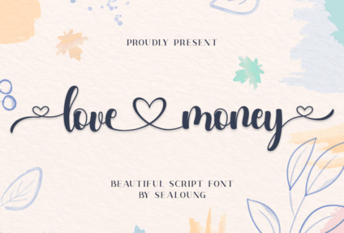 Love Money Calligraphy Font