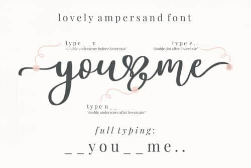 Lovely Ampersand Calligraphy Font  1
