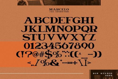 Marcelo Engraved Serif Font 3