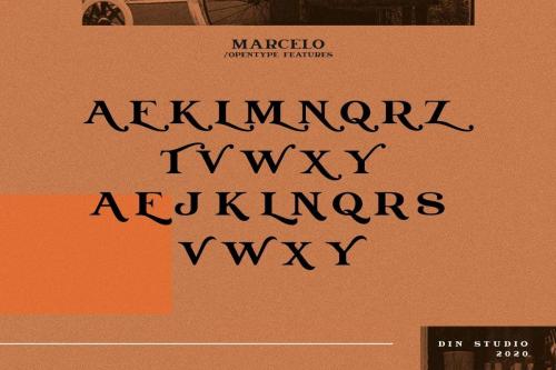 Marcelo Engraved Serif Font 9