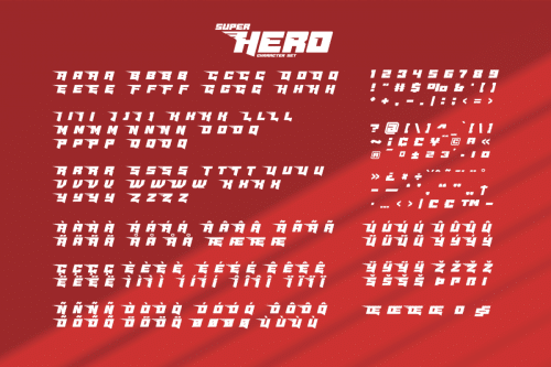 Masked Hero Display Font 8
