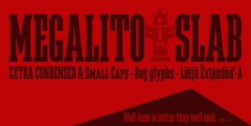 Megalito Slab  Small Caps Font
