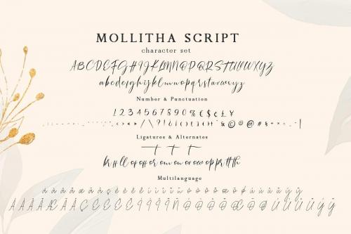 Mollitha Modern Calligraphy Font 5