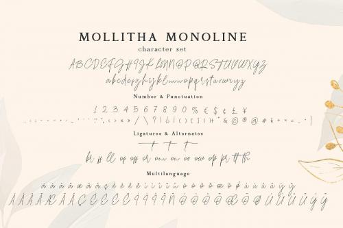 Mollitha Modern Calligraphy Font 6