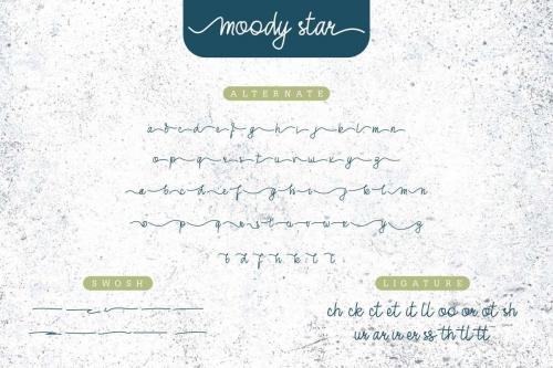 Moody Star Handwritten Font 4