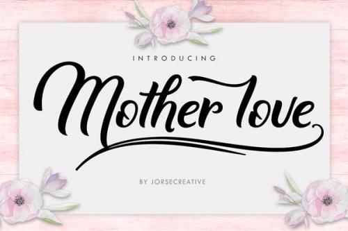 Mother Love Calligraphy Font 1