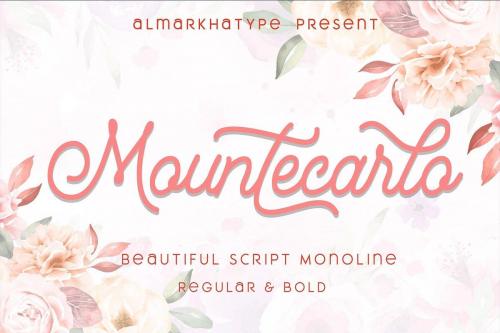 Mountecarlo Monoline Script Font  1