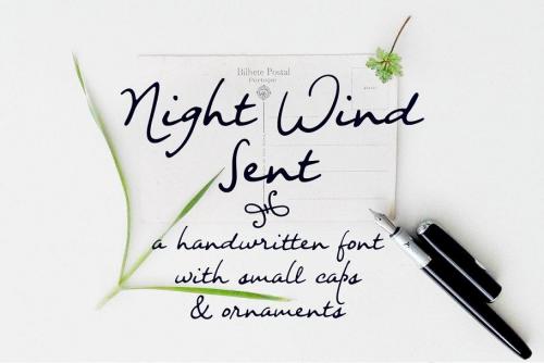 Night Wind Sent Sample Font Free