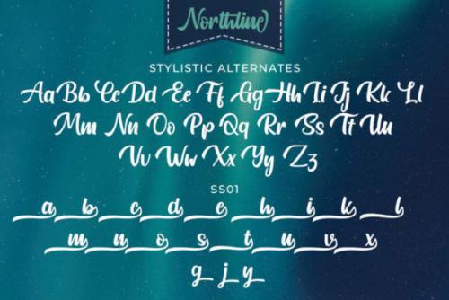Northline Script Font 10