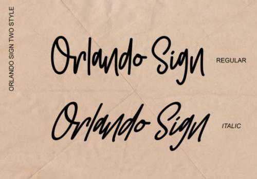 Orlando Handwritten Font  8