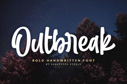 Outbreak Bold Handwritten Font