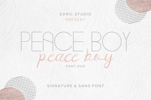 Peace Boy Font Duo 10