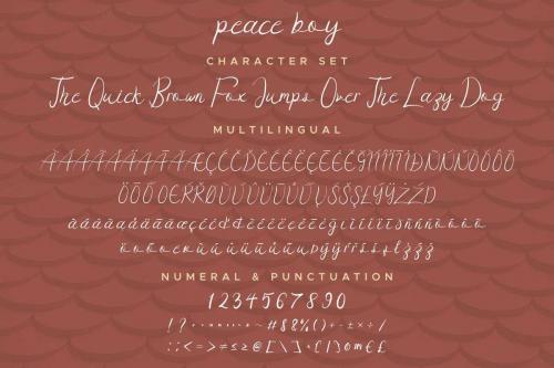 Peace Boy Font Duo 7