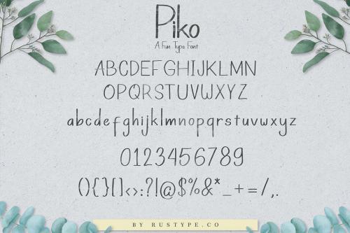 Piko A Fun Type Font 3