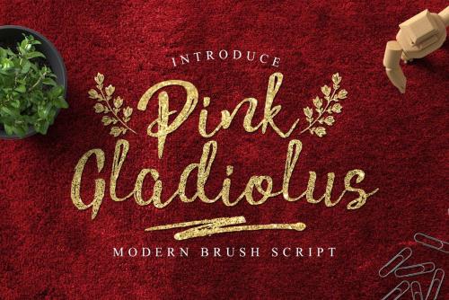 Pink Gladiolus Font 1