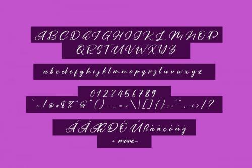 Purple Pen Script Font 6