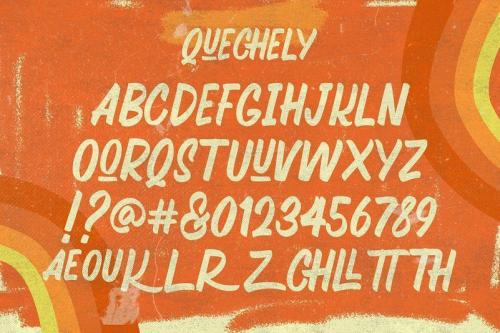 Quechely Sign Retro Layered Font 2