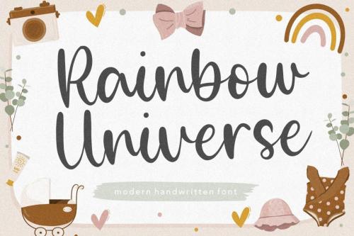 Rainbow Universe Handwritten Font 1