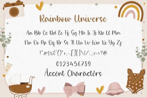Rainbow Universe Handwritten Font 6